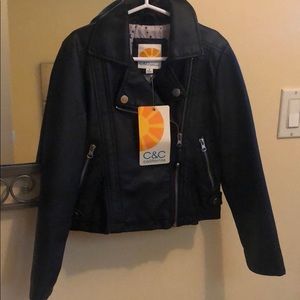 NWT Kids Black motorcycle jacket